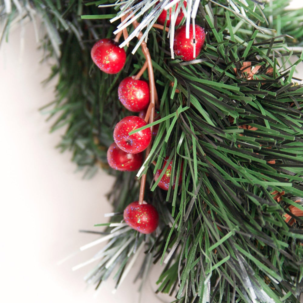 Best Artificial Frosted Deluxe Christmas Garland with Pine and Spruce Tips 180cm Image 4
