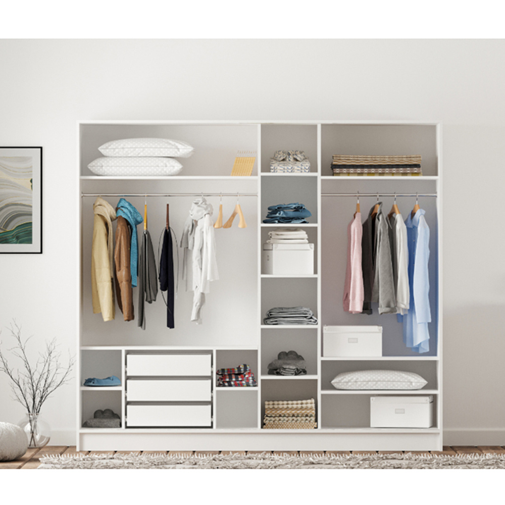 Evu SABRO XL Sliding Door White Wardrobe Image 6