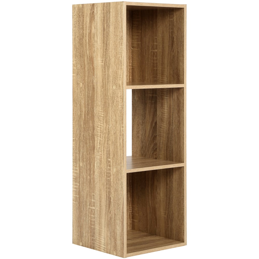 Jane 3 Shelf Oak Cube Storage Unit Image 4