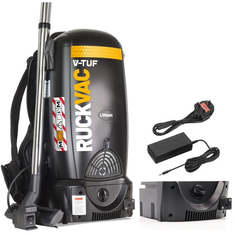 V-TUF RUCKVAC M Class Cordless Backpack Vacuum Cleaner with Battery Pack and Charger 300W Image