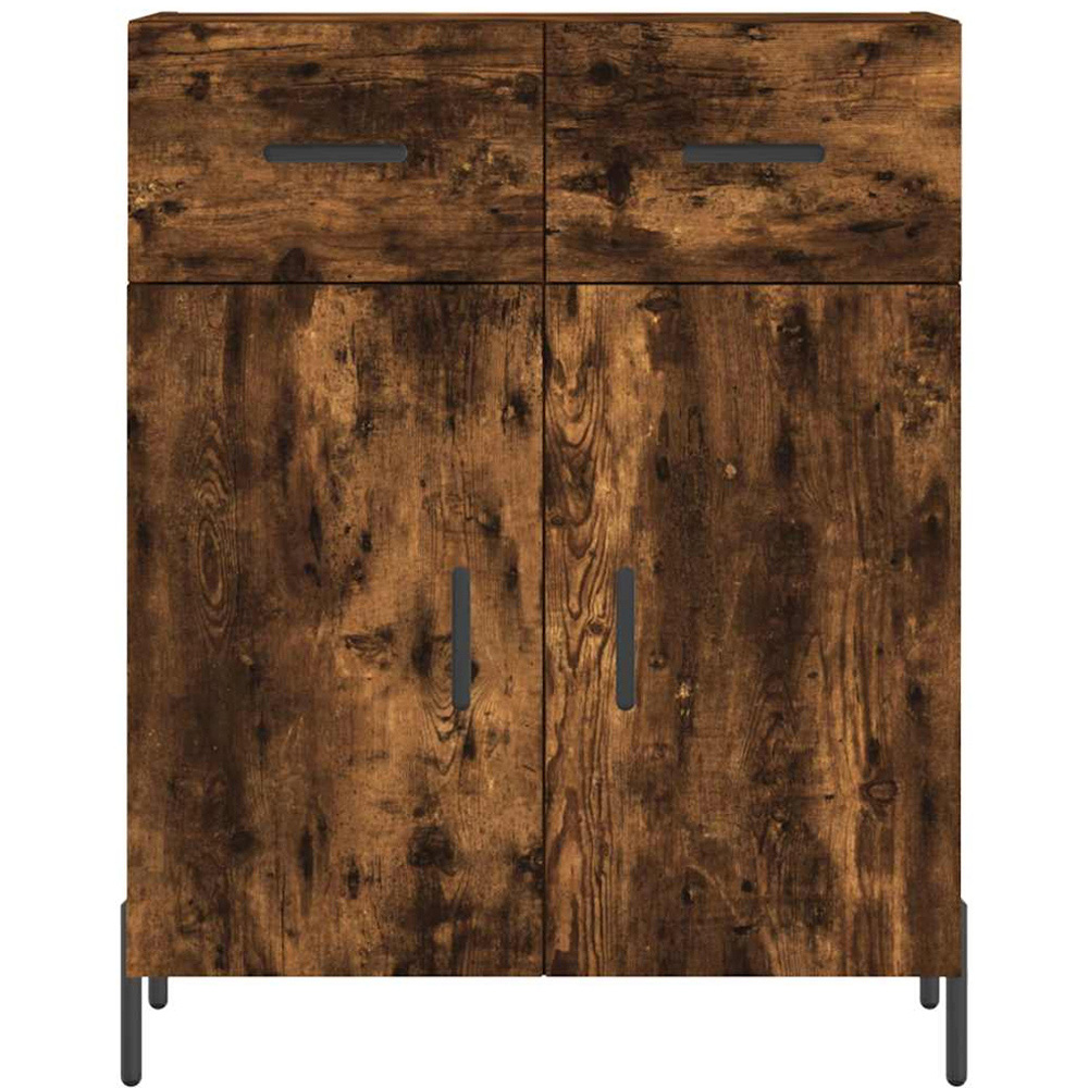 vidaXL 4 Door 2 Drawer 7 Shelf Smoked Oak Highboard Image 8