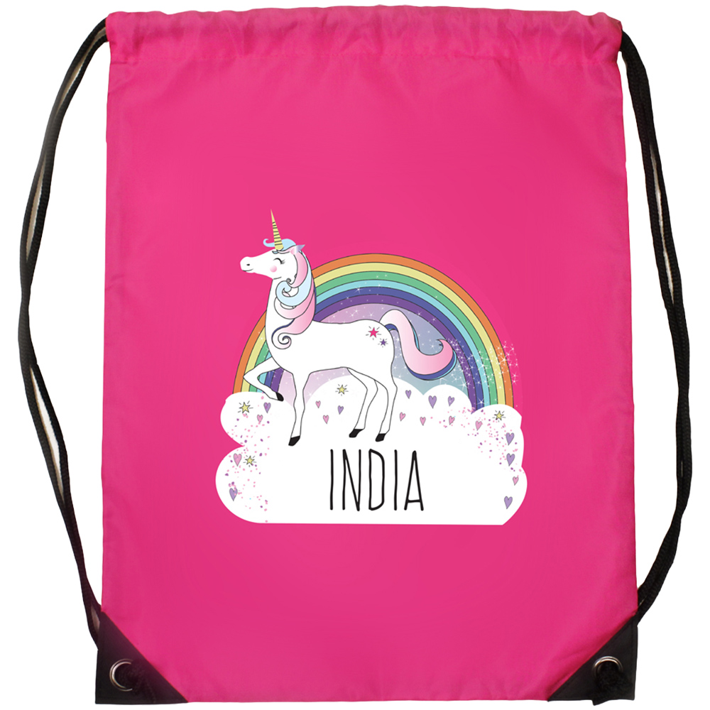 Personalised Memento Unicorn Pink Kit Bag Image 1