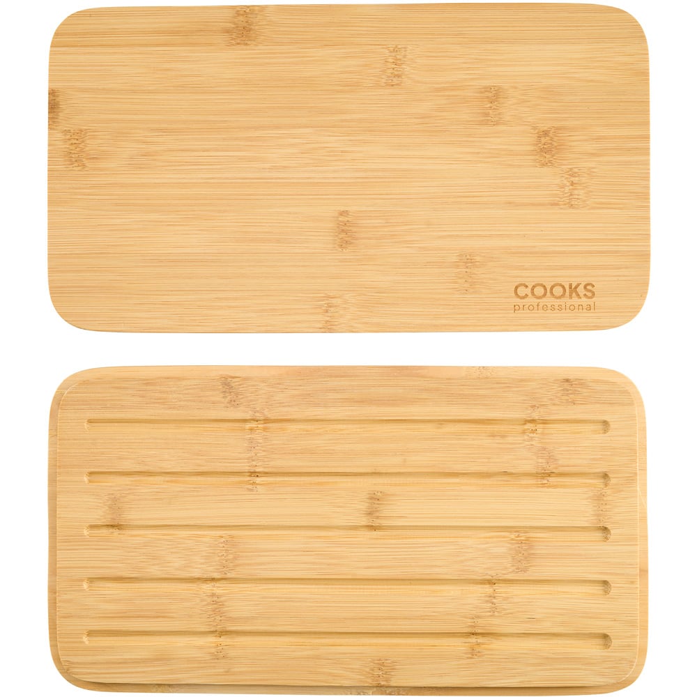 Cooks Professional White Diamond Pattern Bread Bin with Linen Bag and Bamboo Lid Image 5