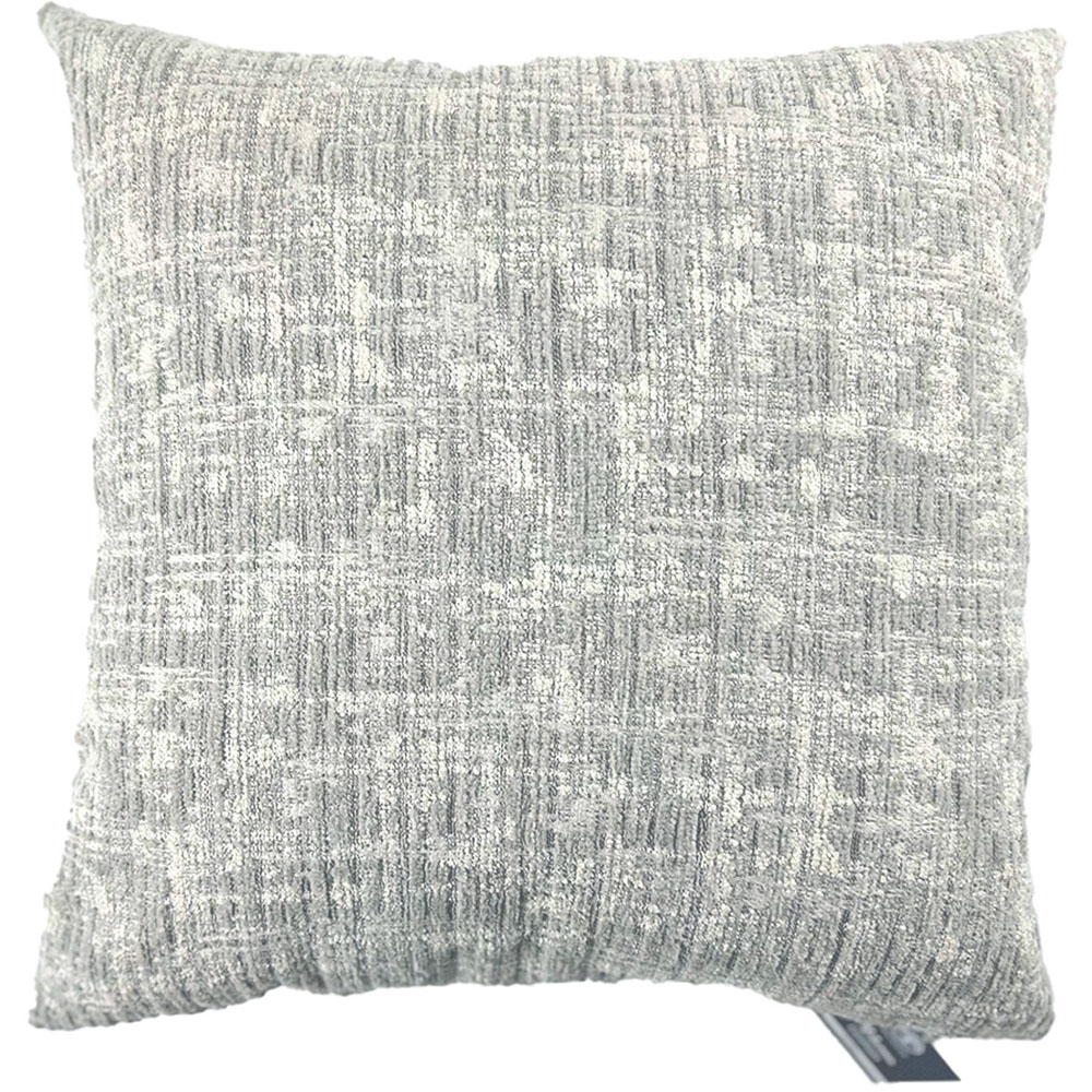 Milanna Chenille Plush Cushion Silver Image 1