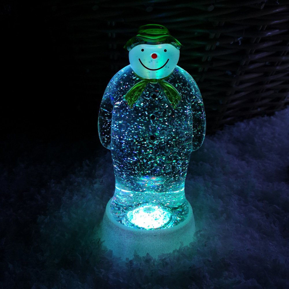 Samuel Alexander Colour Changing The Snowman and The Snow Dog LED Christmas Water Spinner 23cm Image 4
