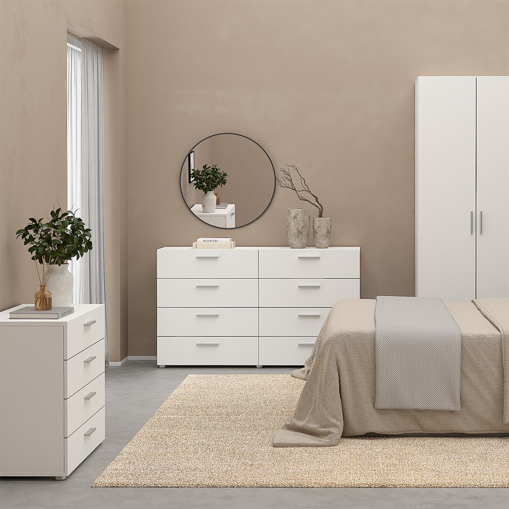 Florence 4 Drawer White Chest of Drawers Image 5