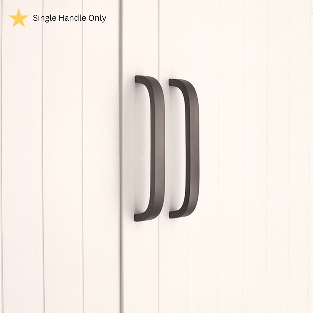 Spira Brass Gunmetal Grey Curved Bar Handle 460mm Image 2