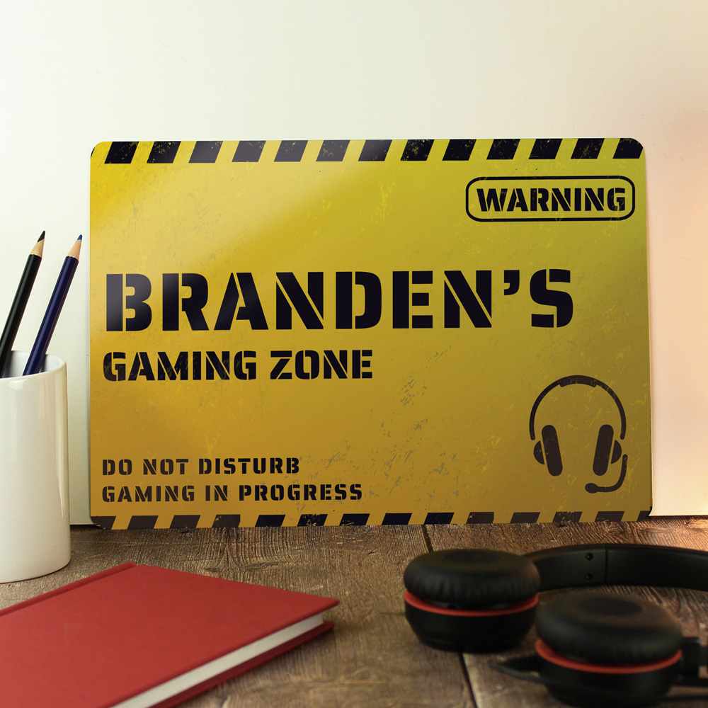 Personalised Memento Company Personalised Gaming Zone Metal Sign Image 2