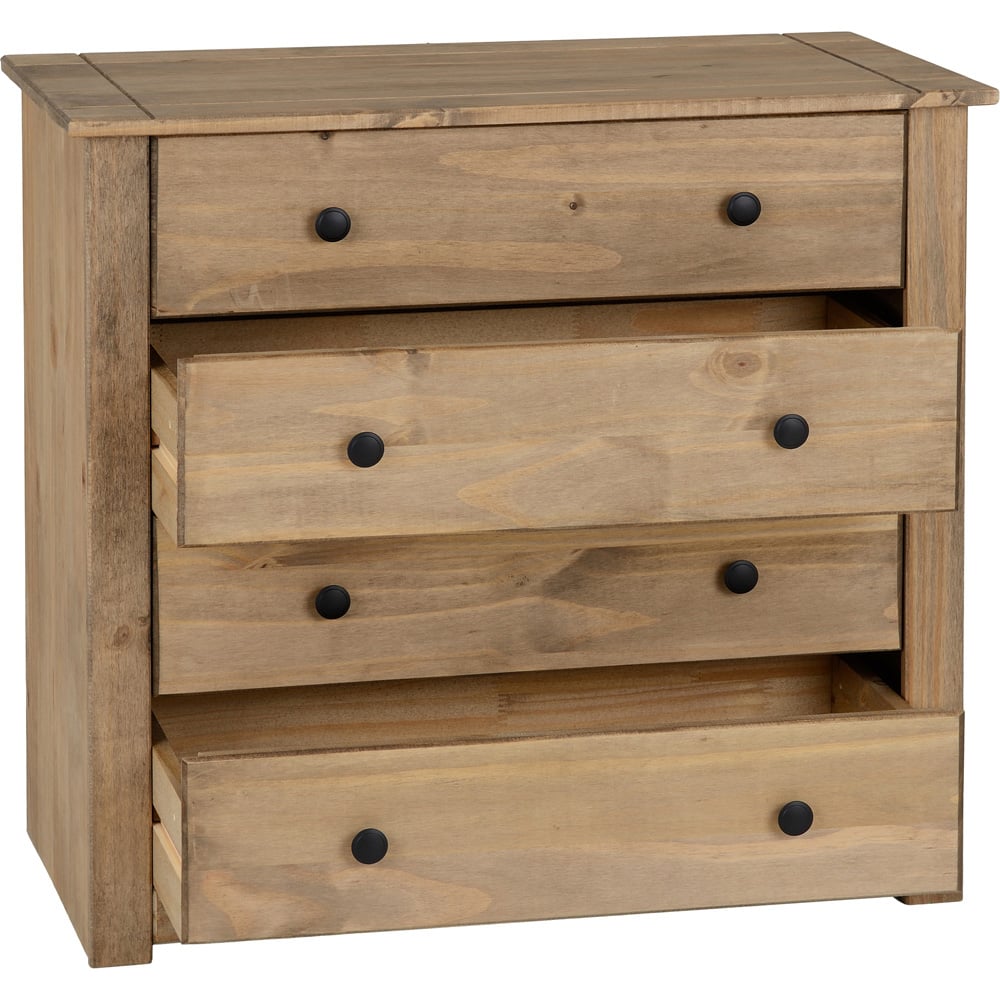 Seconique Panama Natural Wax 4 Drawer Chest of Drawers Image 4