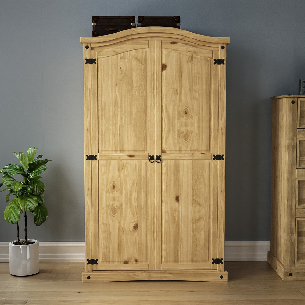 Vida Designs Corona 2 Door Natural Wardrobe Image 6