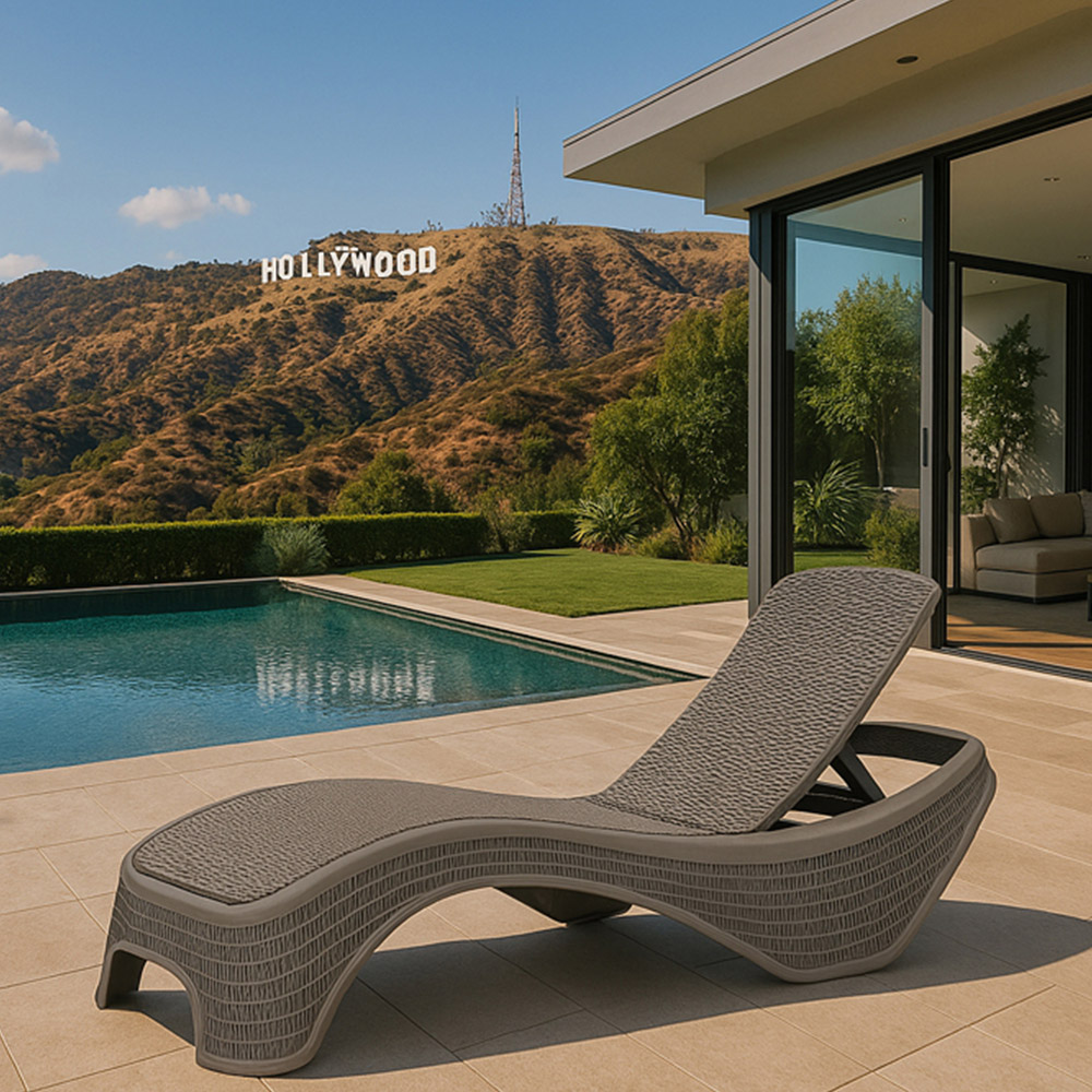 Centurion Supports Set of 2 Maldives Grey Rattan Adjustable Sun Lounger Image 7