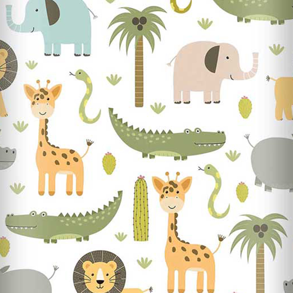 Warren Reed Designer Mini Cabin Cute Safari Animals Suitcase Image 3
