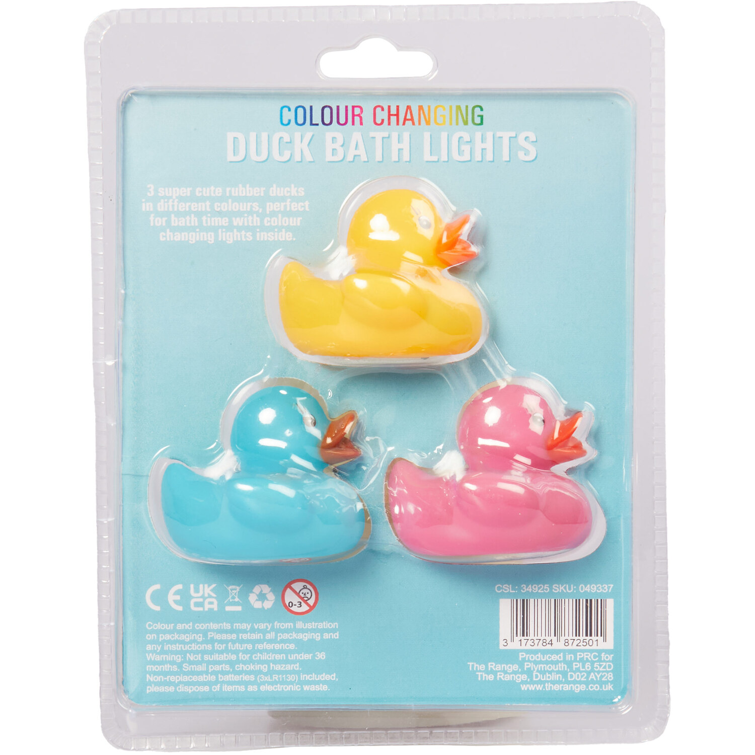 G&G Colour Changing LED Duck Bath Toy 3 Pack Image 4