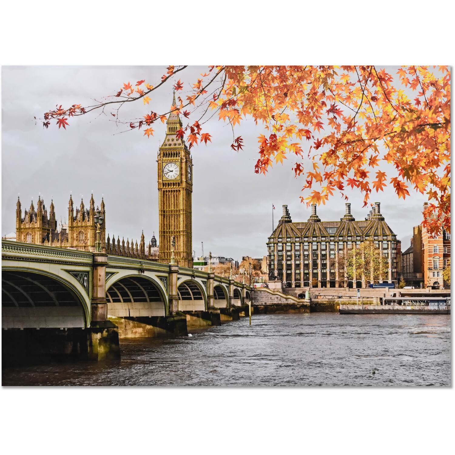 Iconic London Autumnal Landscape Canvas Image 1