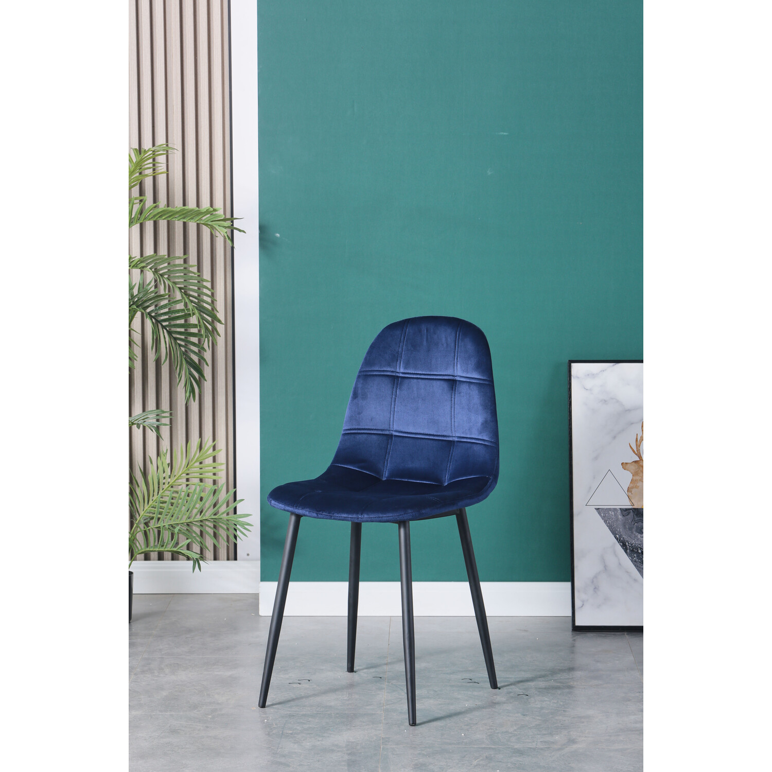 Ziva Navy Cream Pair Of Chairs Image 5
