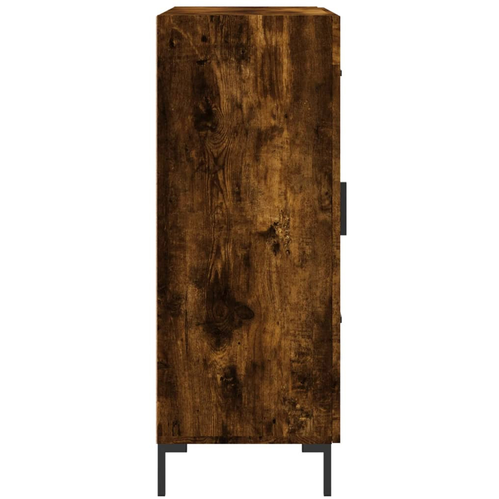 vidaXL Single Door 3 Drawer Smoked Oak Sideboard Image 7