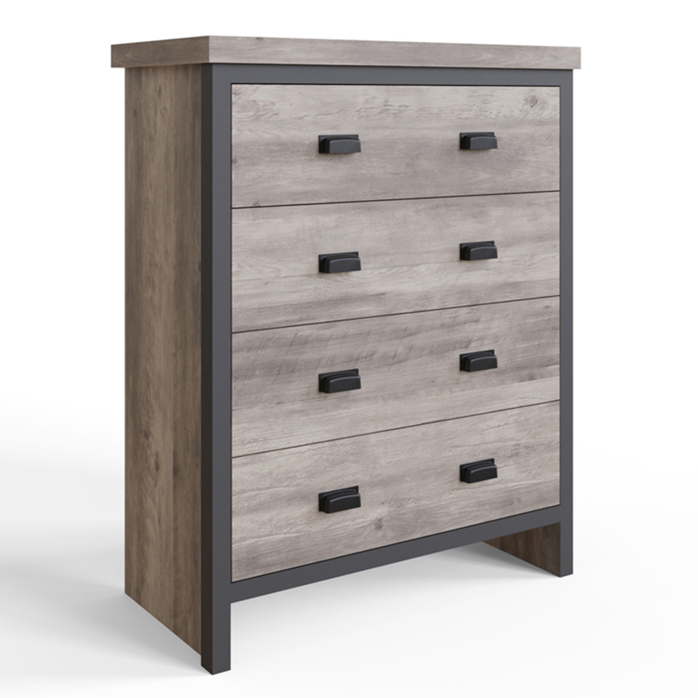 GFW Boston 4 Drawer Grey Chest of Drawers Image 2