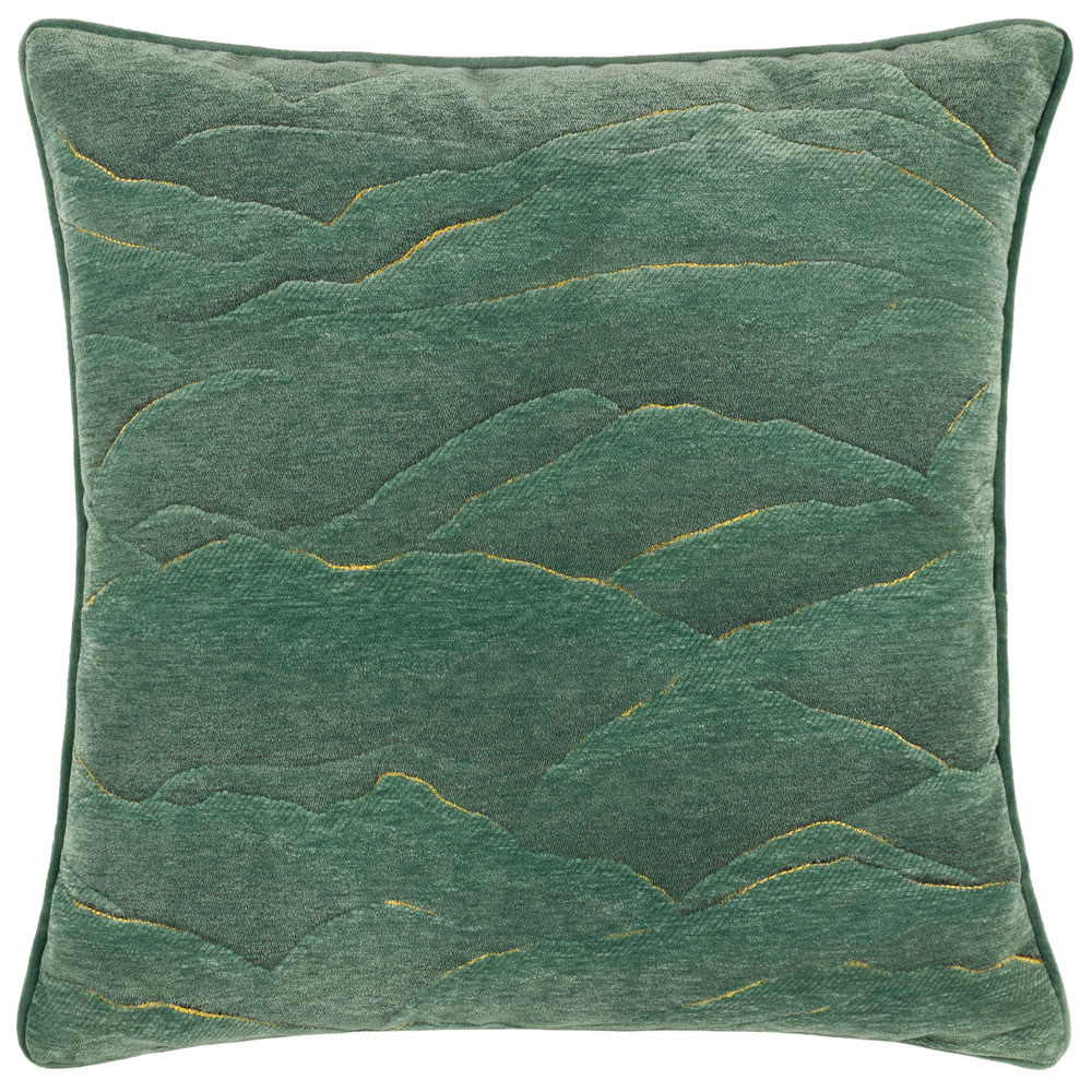 Paoletti Stratus Jade Jacquard Cushion Image 1