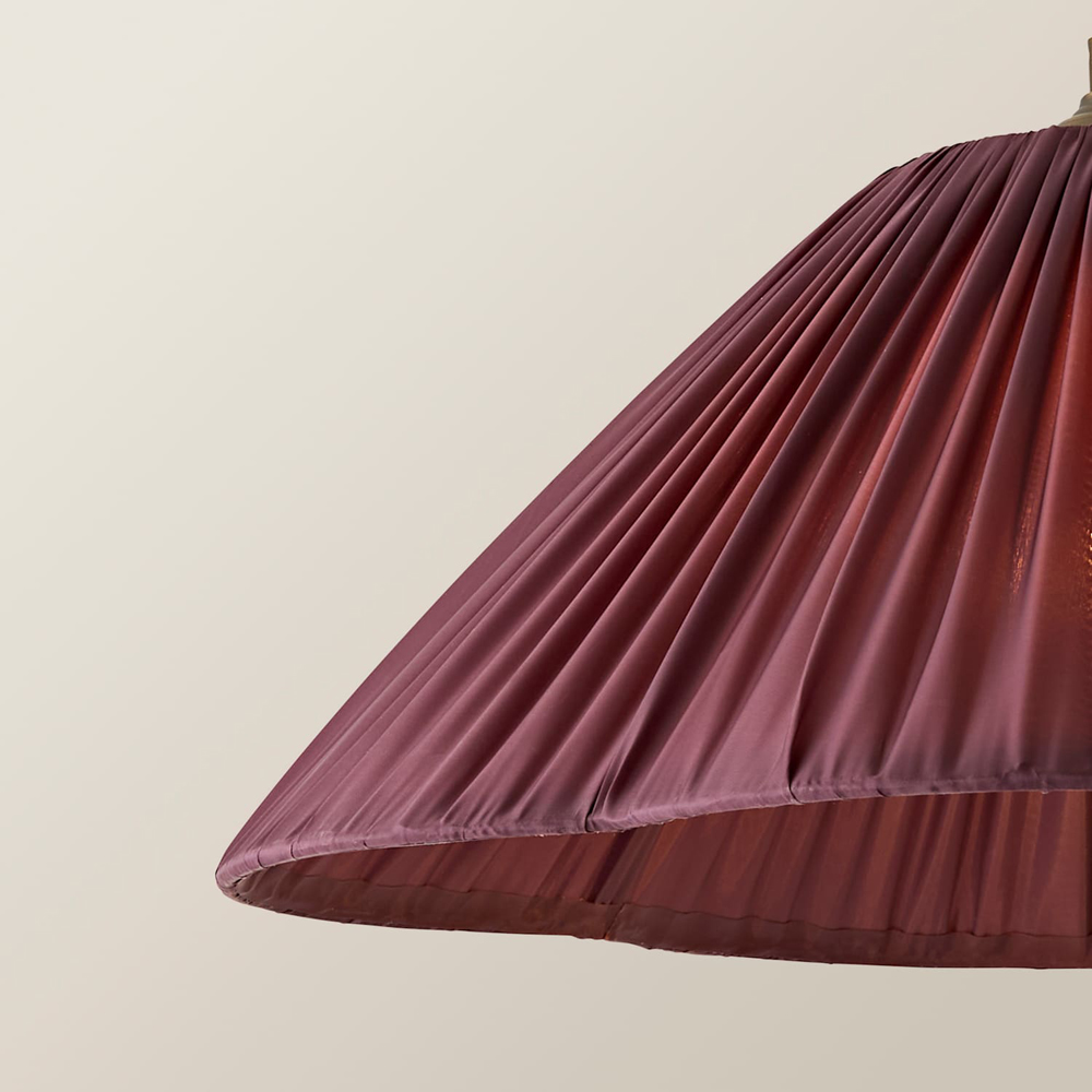 ValueLights Posie Pink Gathered Tapered Shade Ceiling Pendant Light with Bulb Image 4