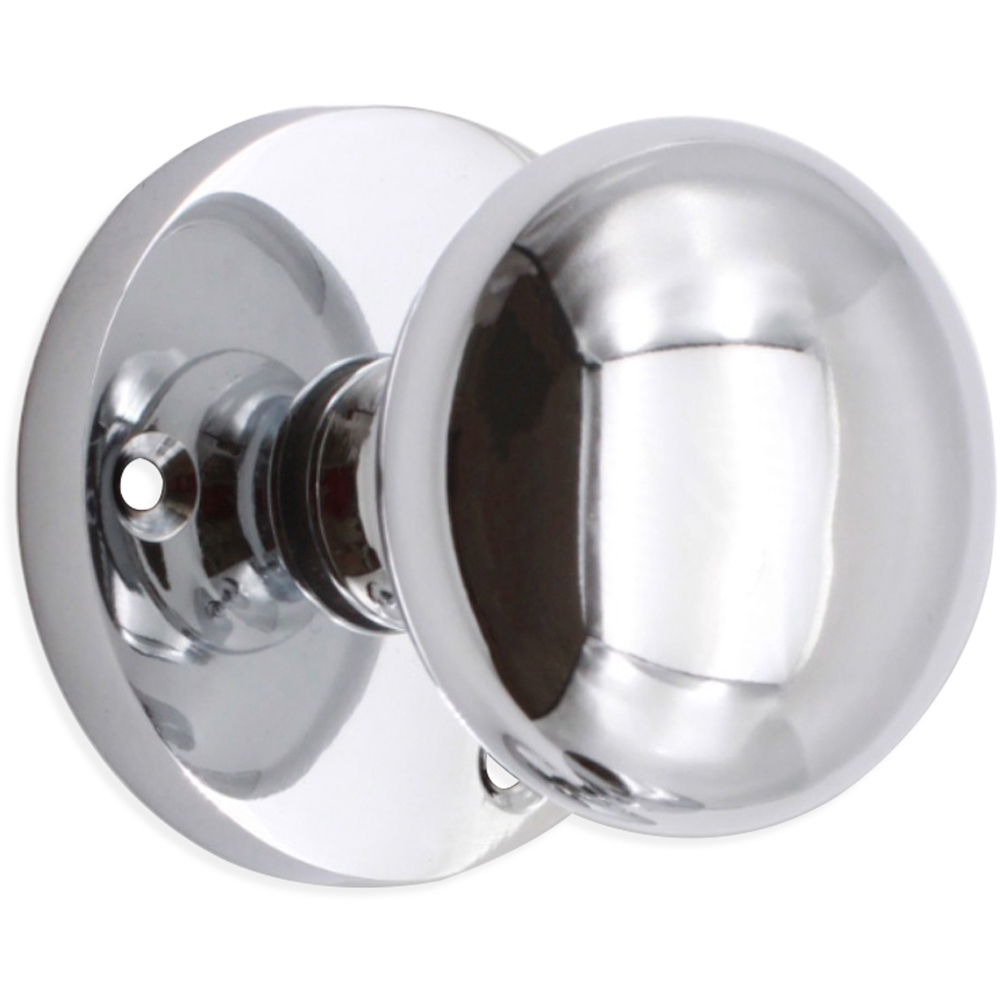 Spira Brass Polished Chrome Victorian Mortice Door Knob 2 Pack Image 3