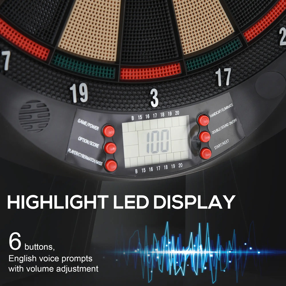 HOMCOM 6 Darts Electronic Dartboard Play Set Image 5