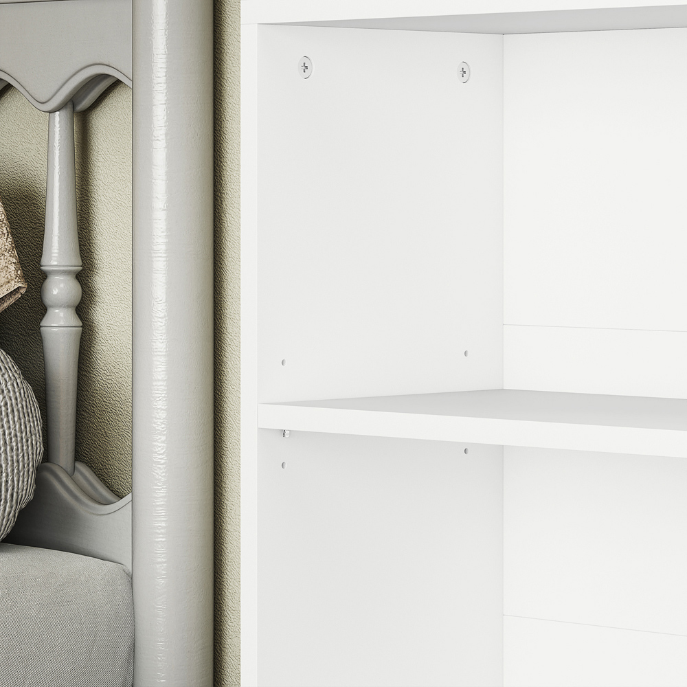 HOMCOM 6 Shelf White Freestanding Bookshelf Image 3