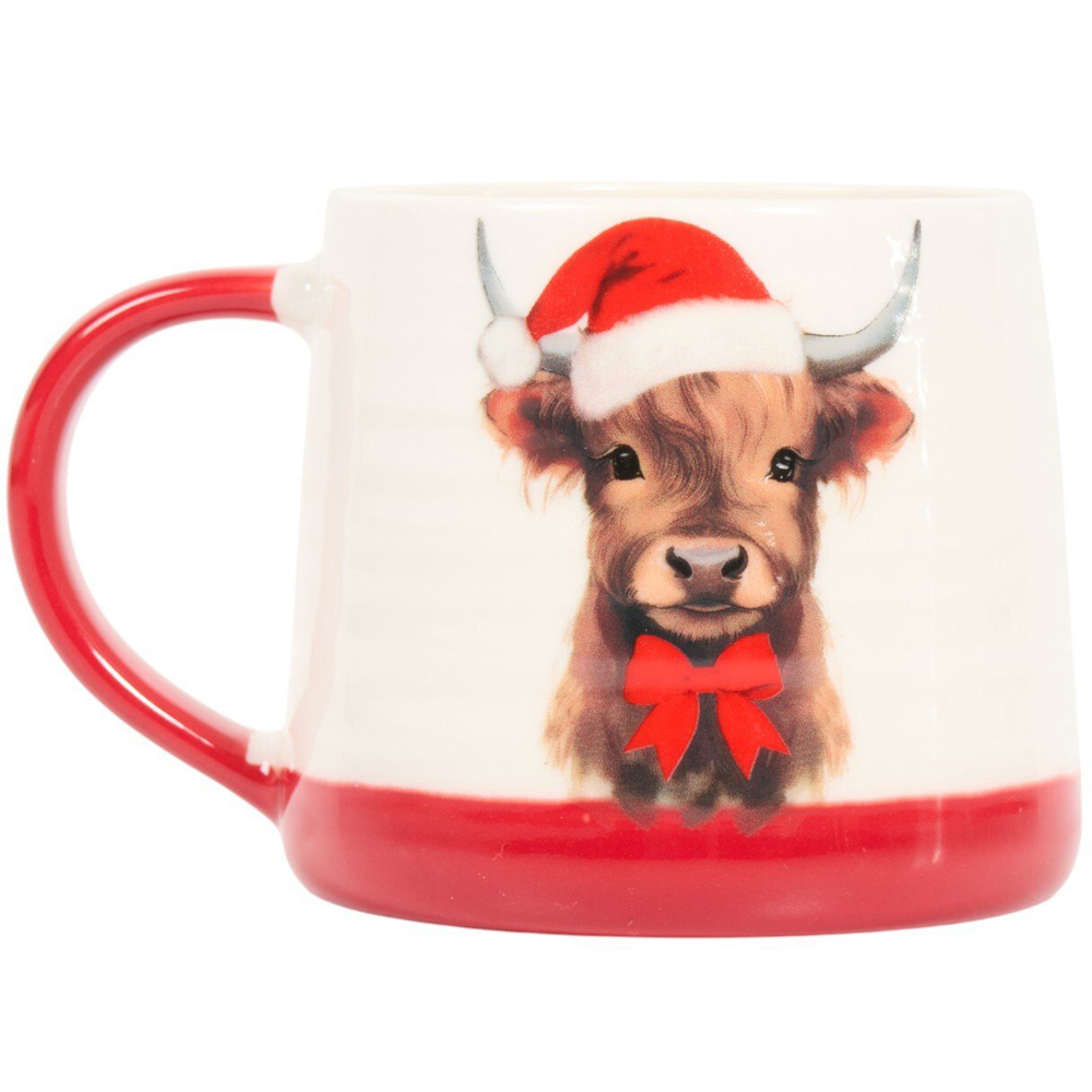Highland Cow Bow Mug White Image 2