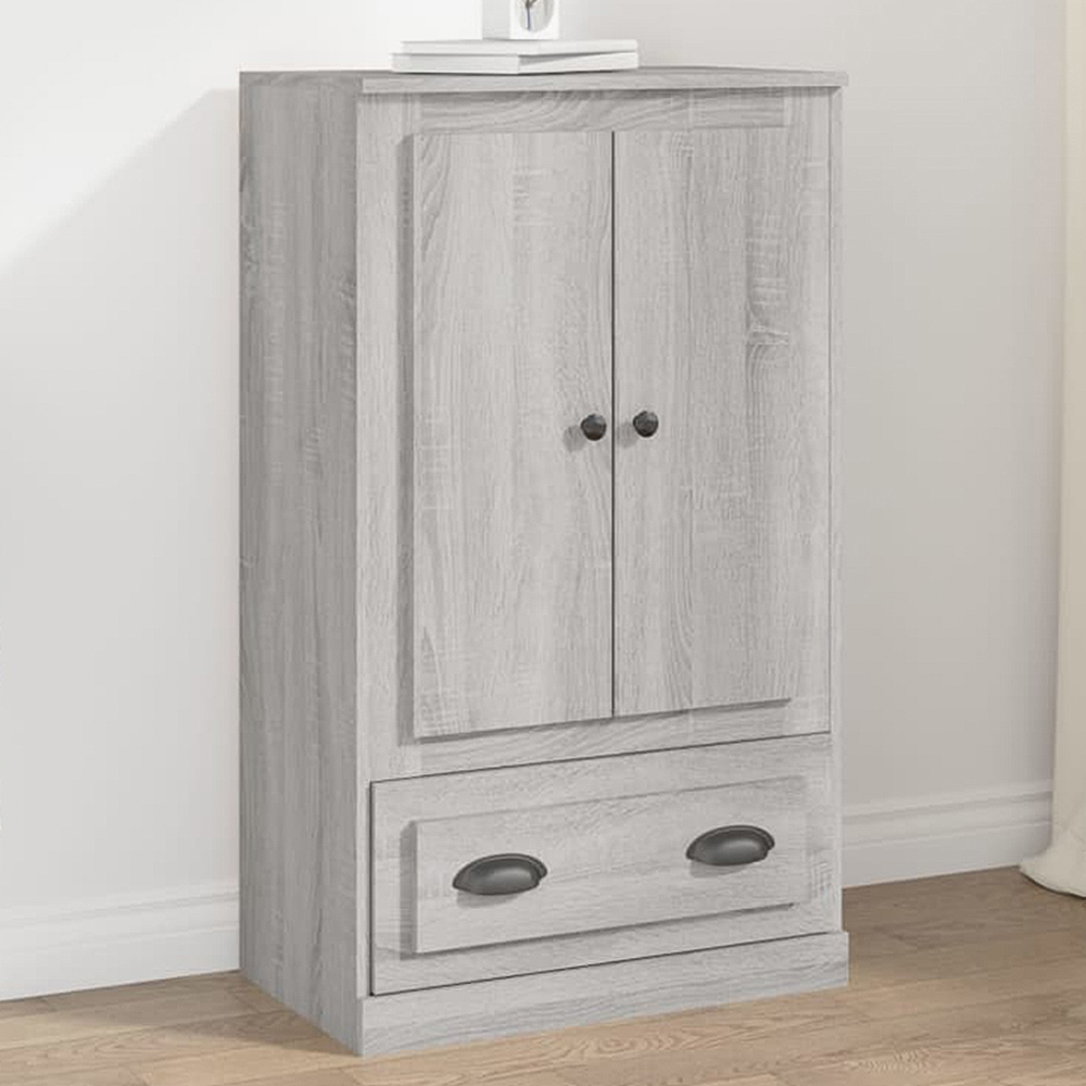 vidaXL 2 Door Single Drawer Grey Sonoma Highboard Image 1