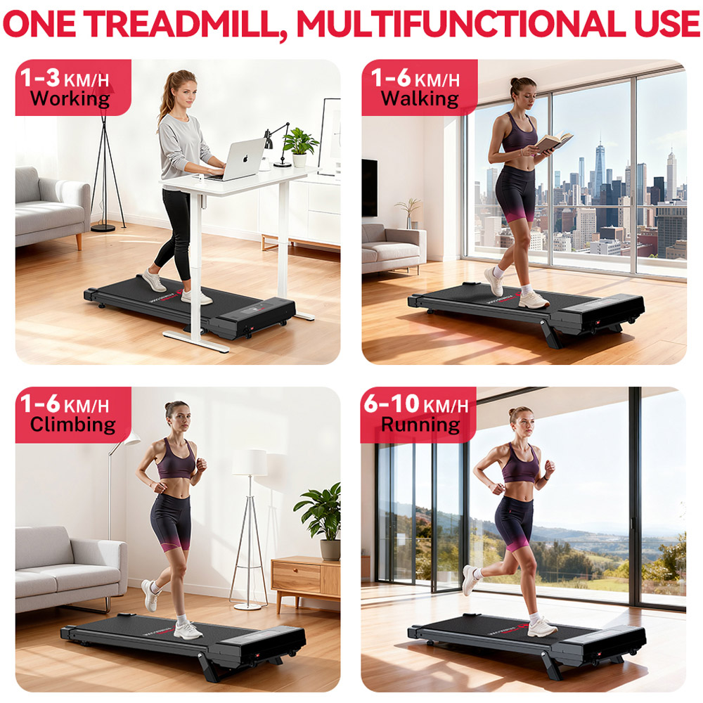 Rattrix Black Manual Incline Treadmill Image 3