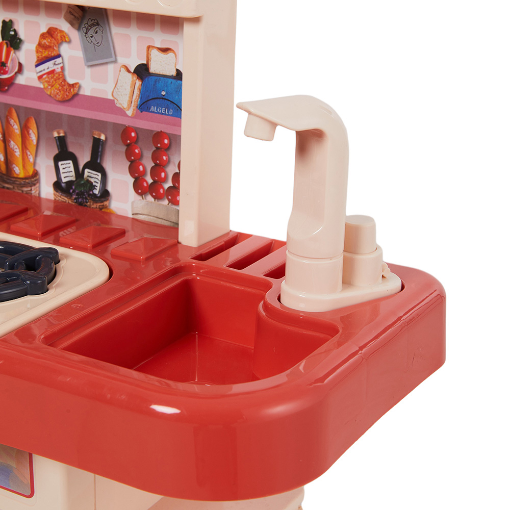 Tommy Toys 43 Piece Kids Red Interactive Kitchen Play Set Image 4