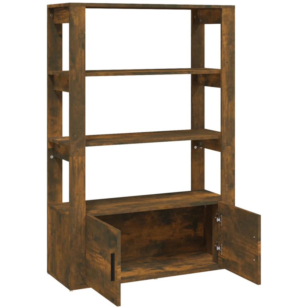 vidaXL 2 Door 3 Shelf Brown Oak Sideboard Image 6