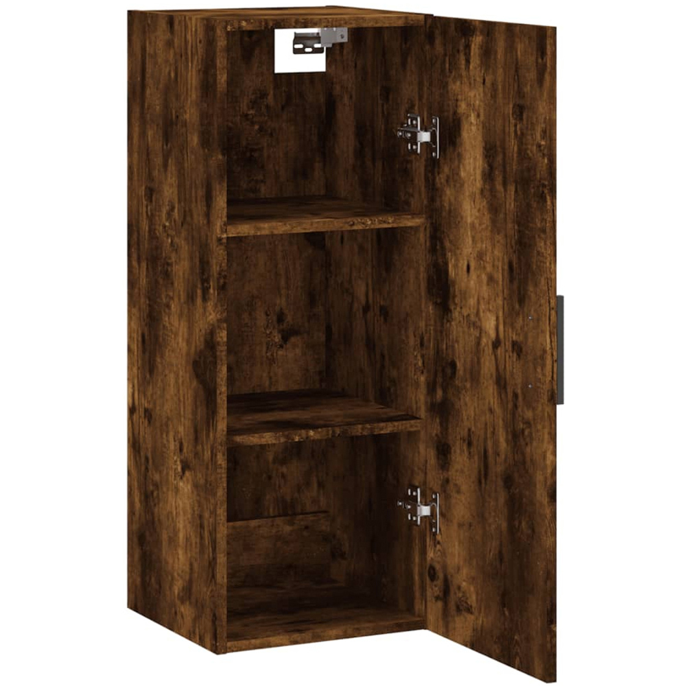 vidaXL Single Door Smoked Oak Wooden Wall-Mounted Cabinet Image 6