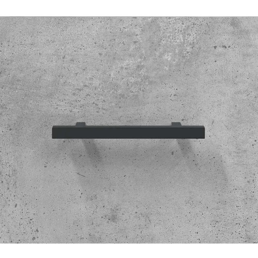 vidaXL Single Door 3 Drawer Concrete Grey Sideboard Image 9