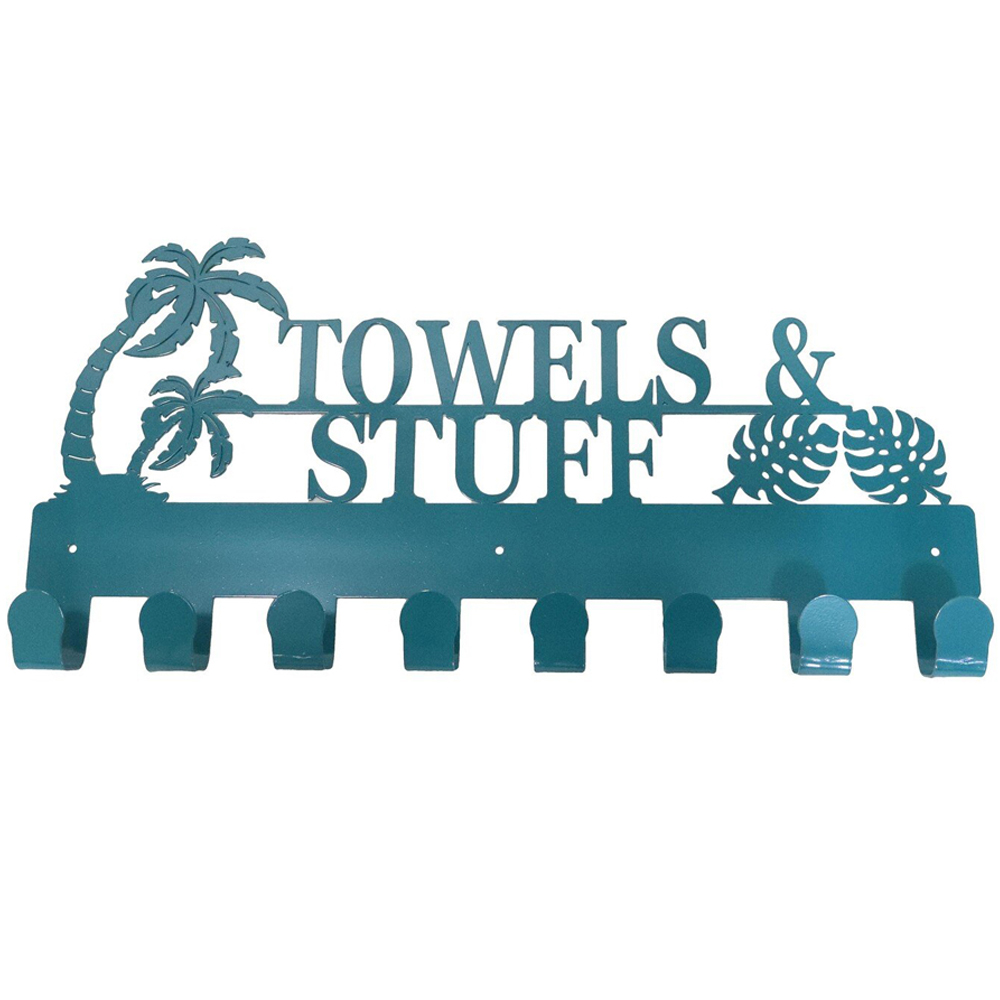Indoor and Outdoor Towels and Stuff Hooks - Blue Image 1