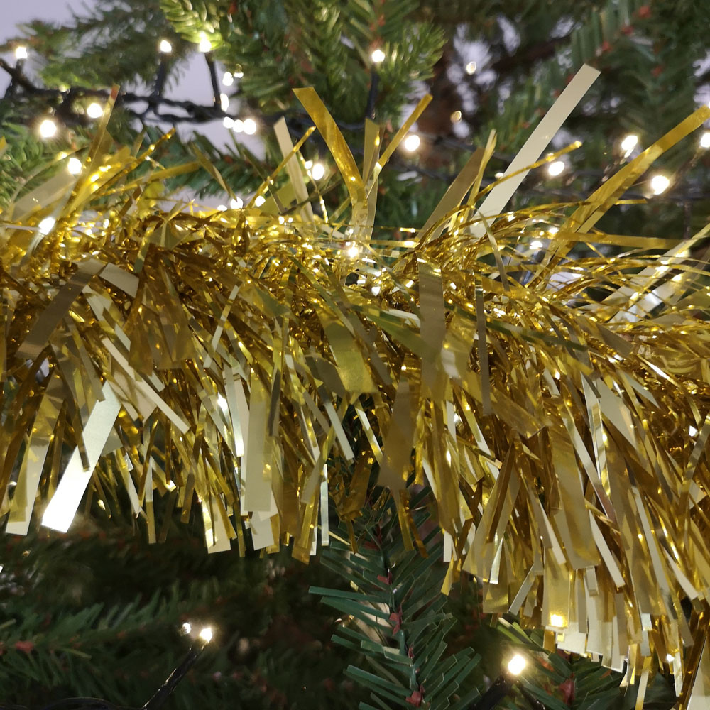 Samuel Alexander Gold Chunky Cut Christmas Tinsel Garland 10m Image 4