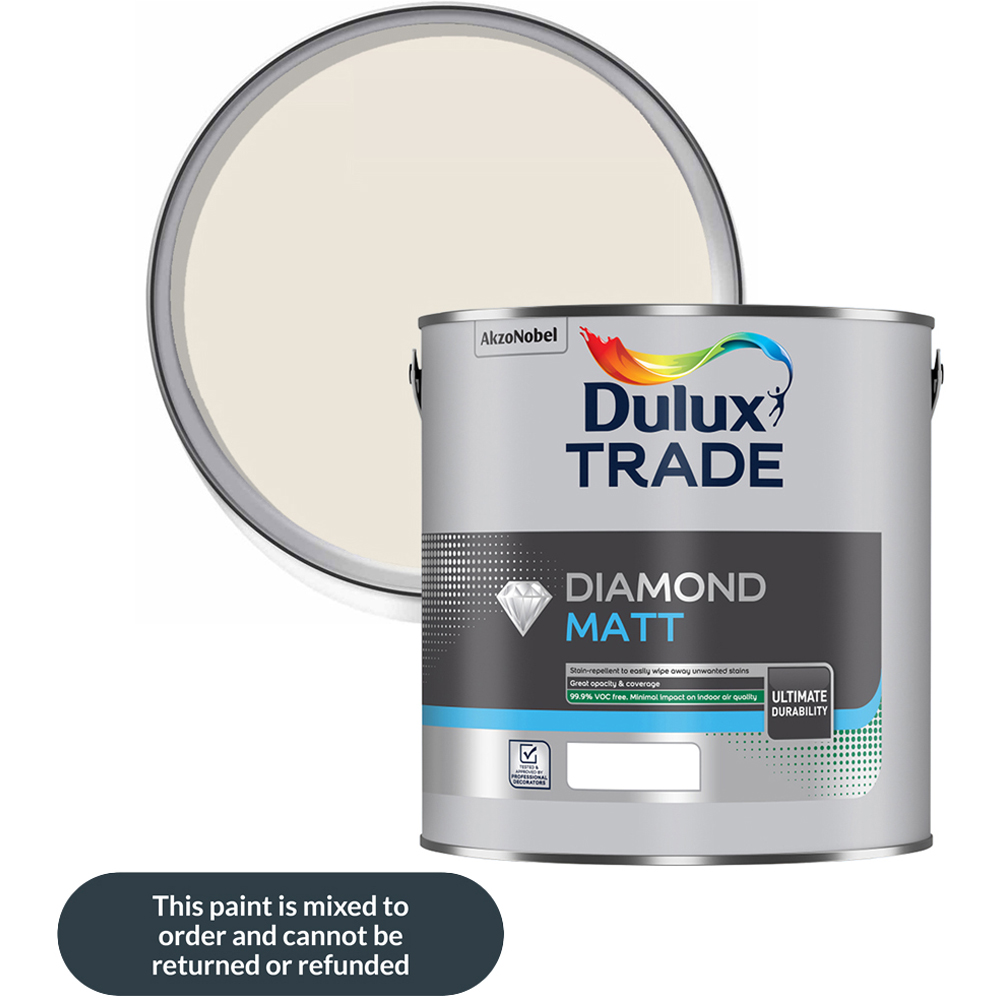 Dulux Trade Summer Linen Walls and Ceilings Diamond Matt Paint 2.5L Image 1