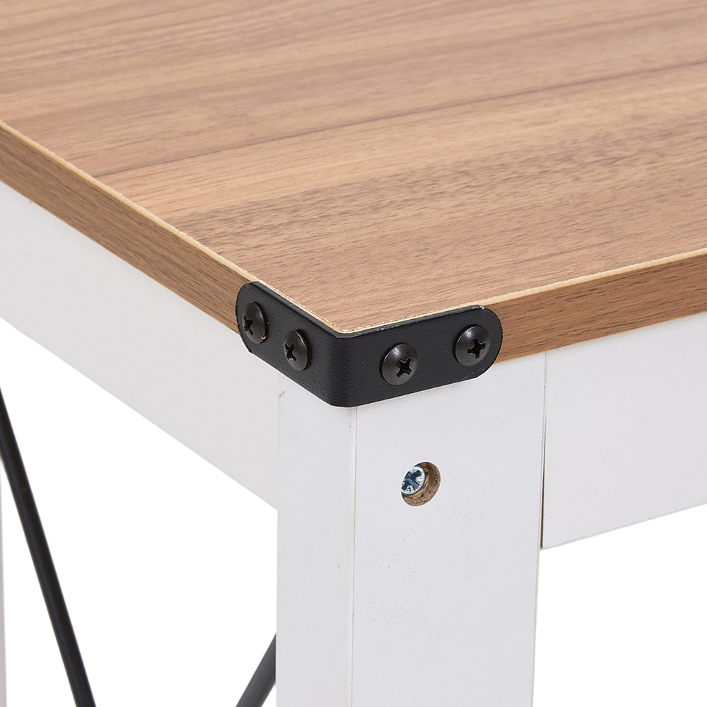 Living and Home Single Shelf White Side Table Image 7
