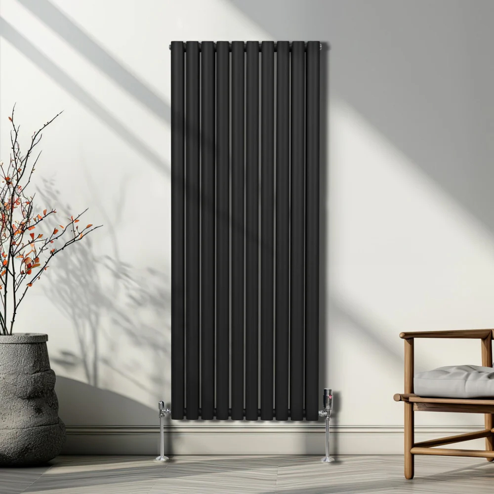 Monster Shop 6691BTU Black Oval Column Radiator and Valves 1600 x 600mm Image 5