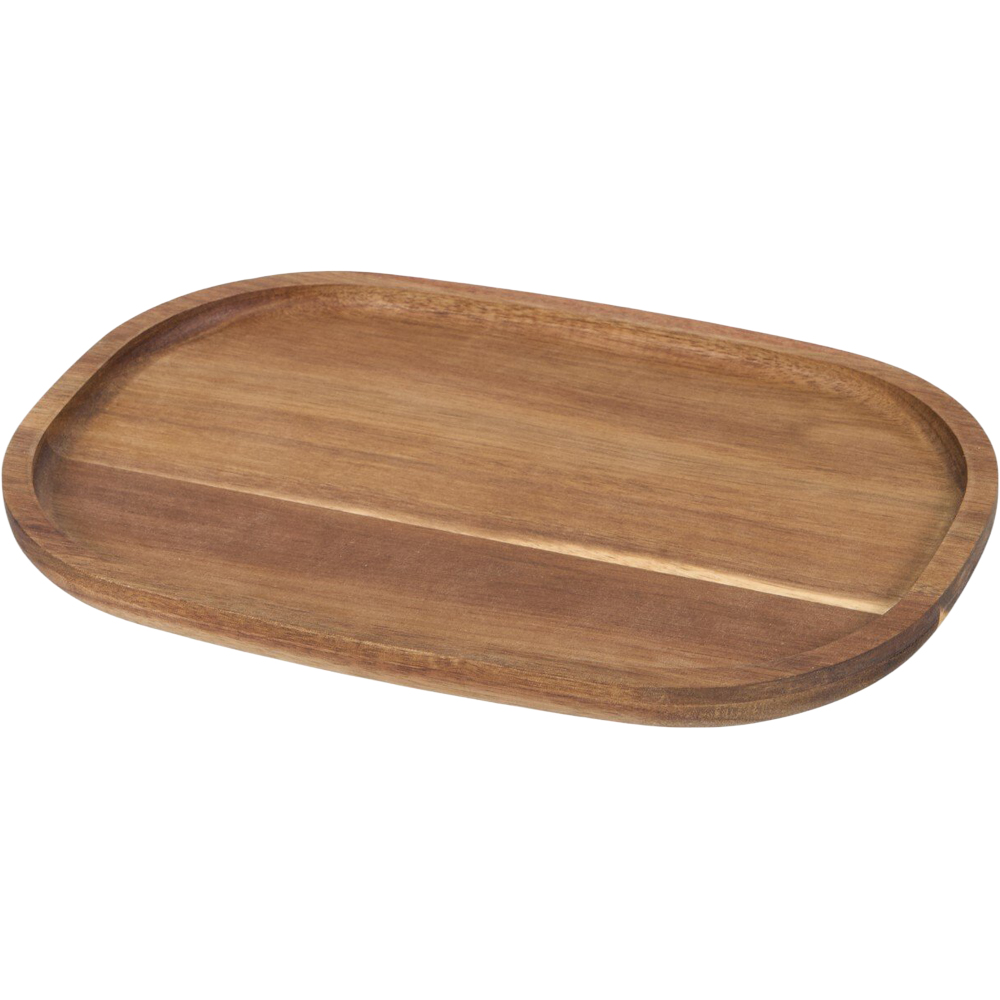 Acacia Wood Serving Platter Natural Oval Image 2