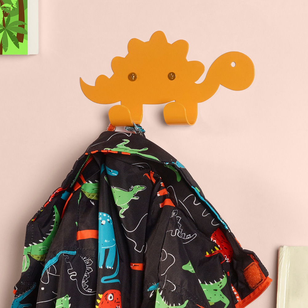 Headbourne Kids Steggy Dinosaur 2 Hook Coat Rail Image 2