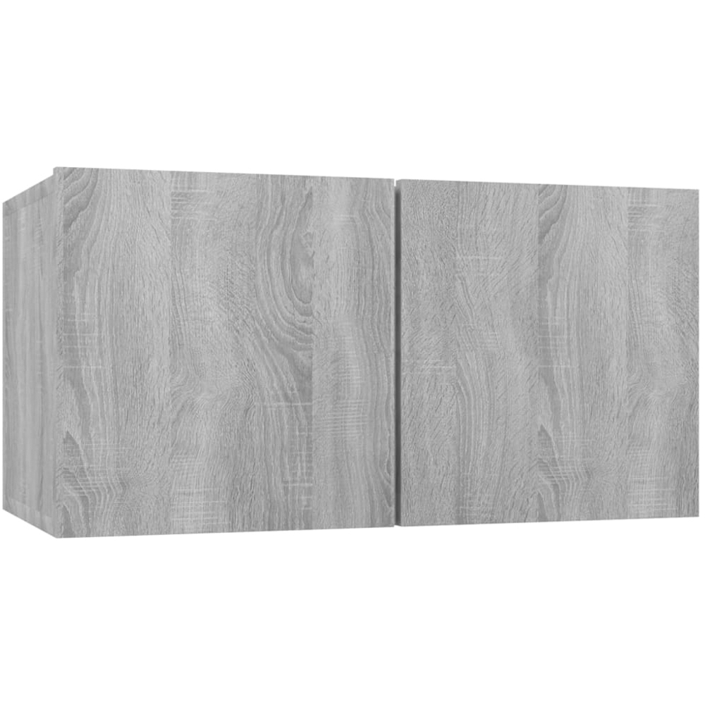 vidaXL 16 Door Grey Sonoma Wall Mounted TV Cabinet Image 5