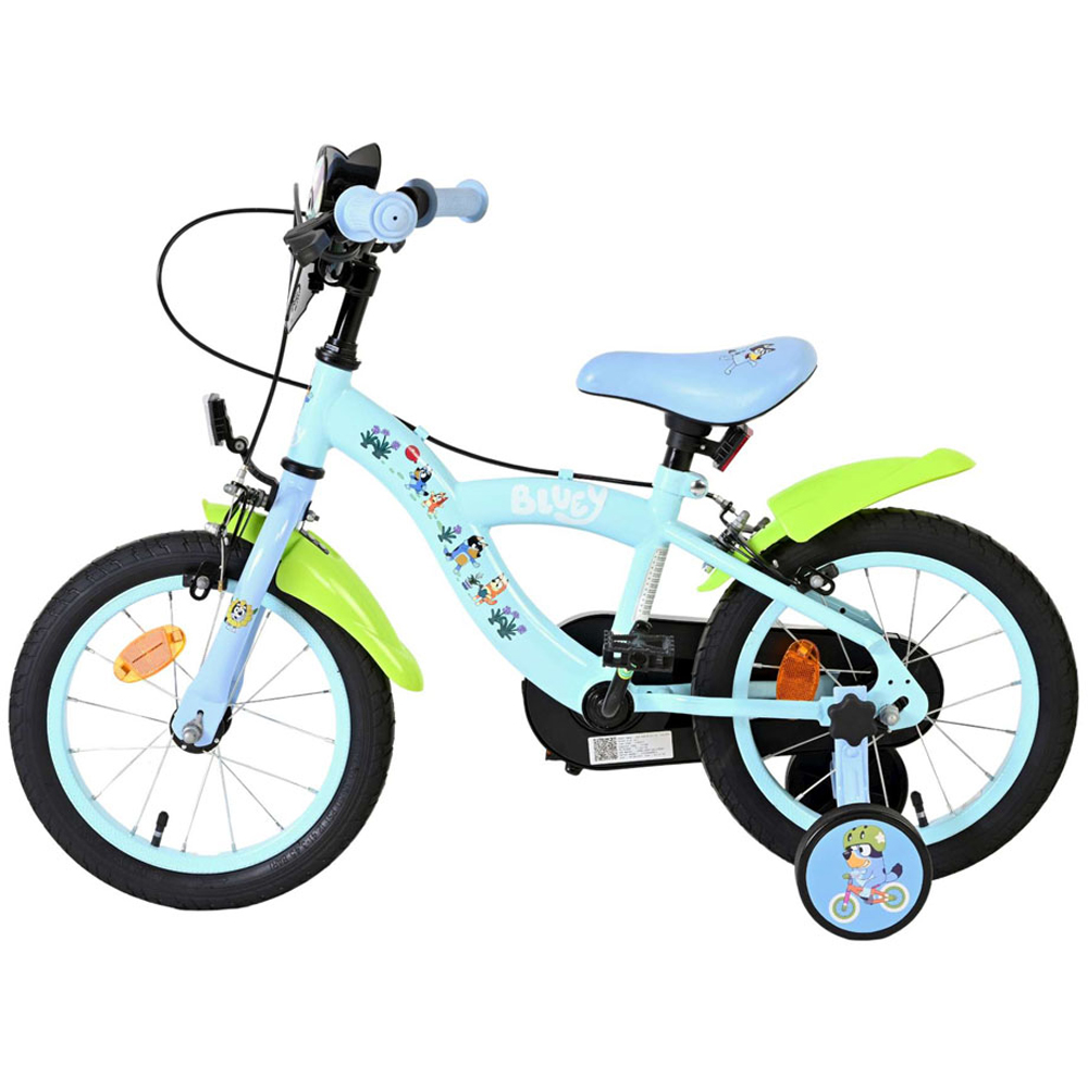 Volare Bluey Kids 14 inch Multicolour Bike with Stabilisers Image 4