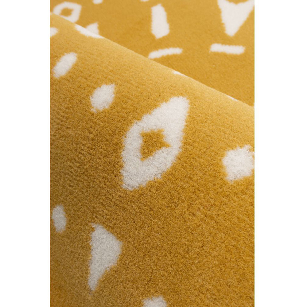 Homemaker Maestro Yellow Aztec Circular Rug 120cm Image 3