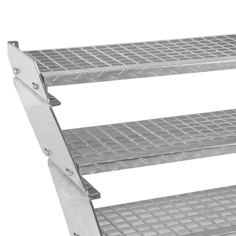 MonsterShop 3 Section Adjustable Galvanised Staircase 900mm Image 4