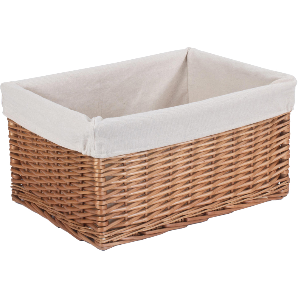 Red Hamper Small Double Steamed Storage Wicker Basket Image 1