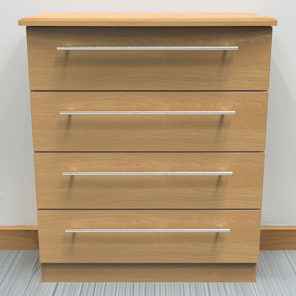 Crowndale Sherwood 4 Drawer Oak Chest of Drawers Image 1