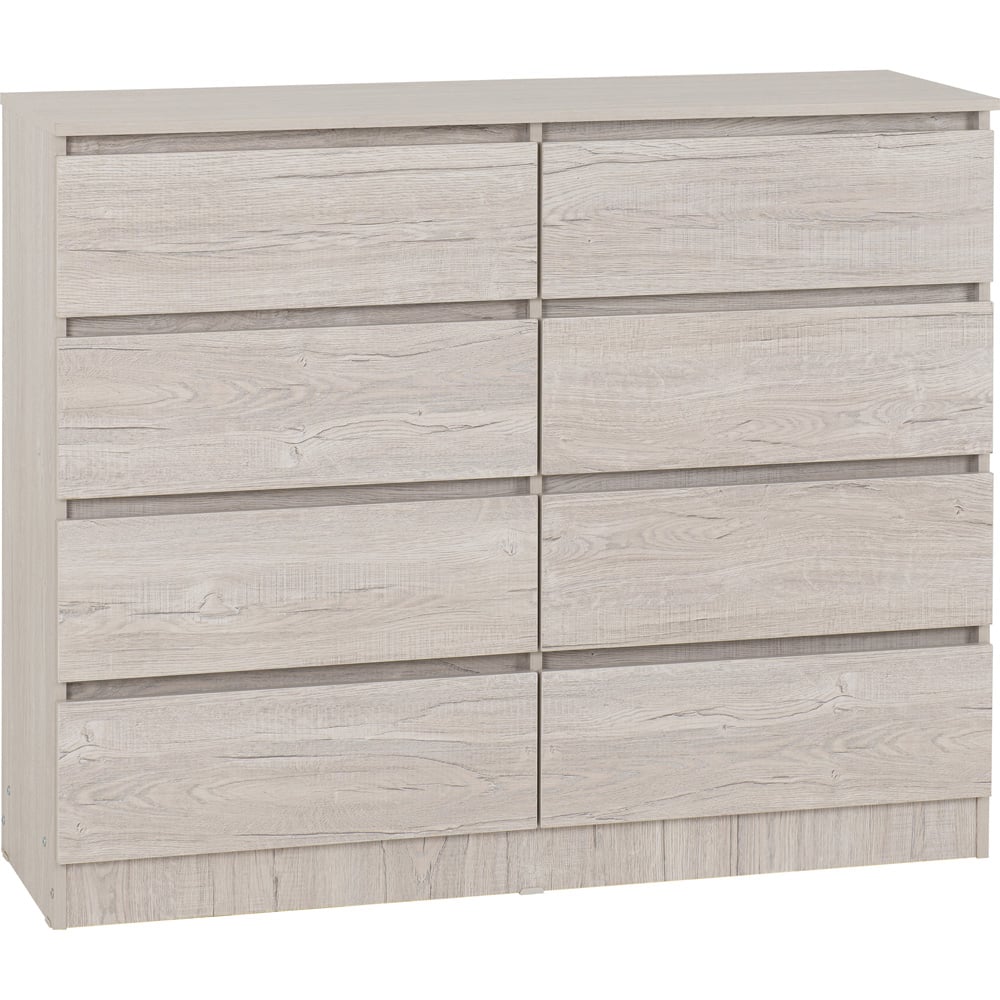 Seconique Malvern 8 Drawer Urban Snow Chest of Drawers Image 2