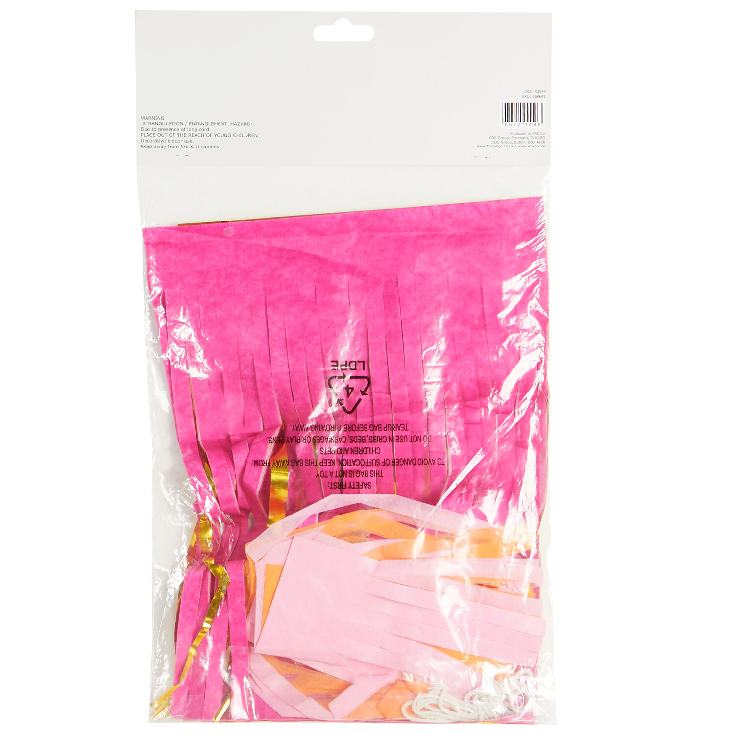 Pack of 7 Pastel Party Tassels - Multicolour Image 3