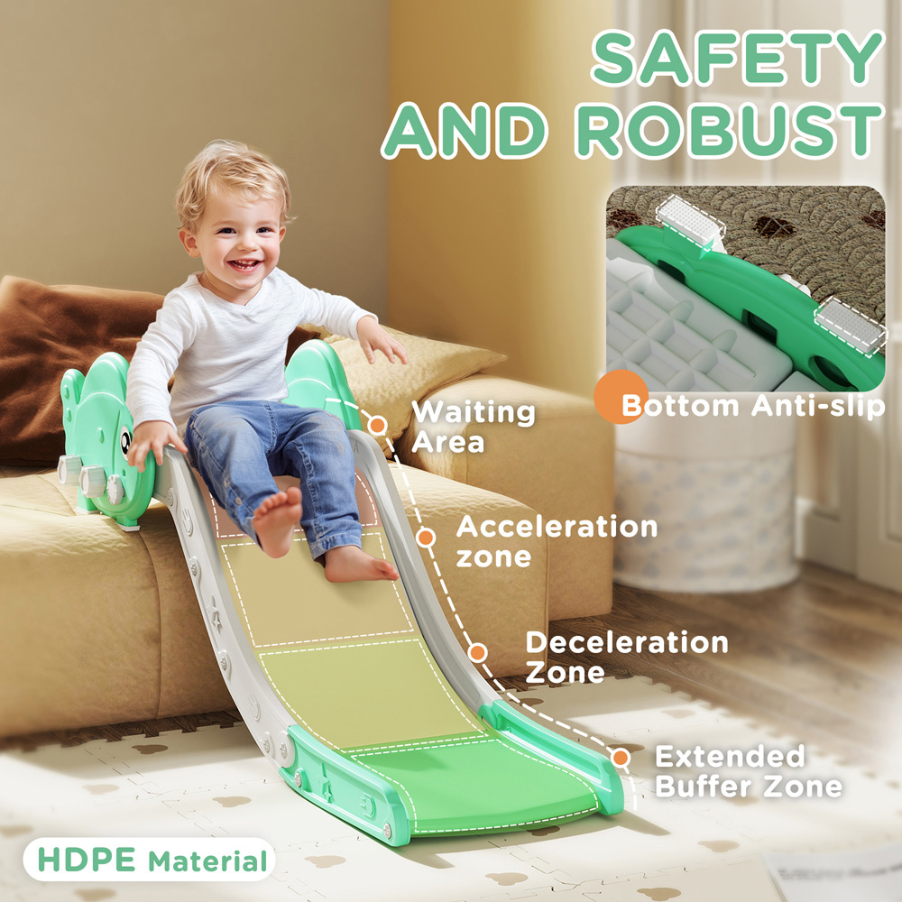 Tommy Toys AIYAPLAY Kids Green Extended Sofa and Bed Slide Image 5