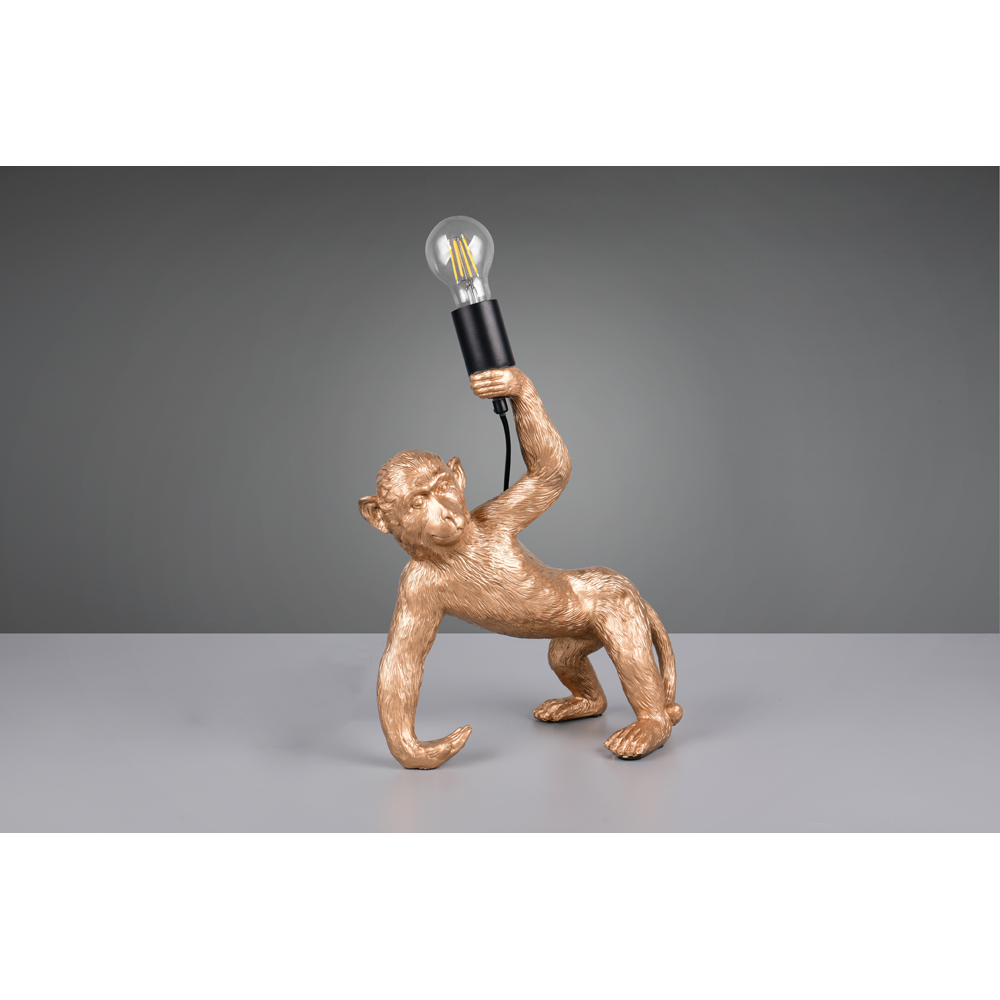 TRIO Bobo Gold Monkey Table Lamp Image 3